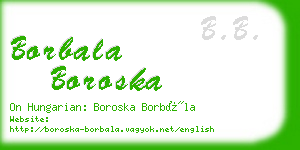 borbala boroska business card